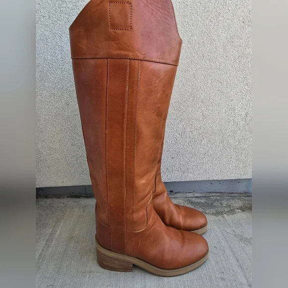 Jimmy Choo Tan Over the Knee Boots Minimalist Design - Picture 6 of 15